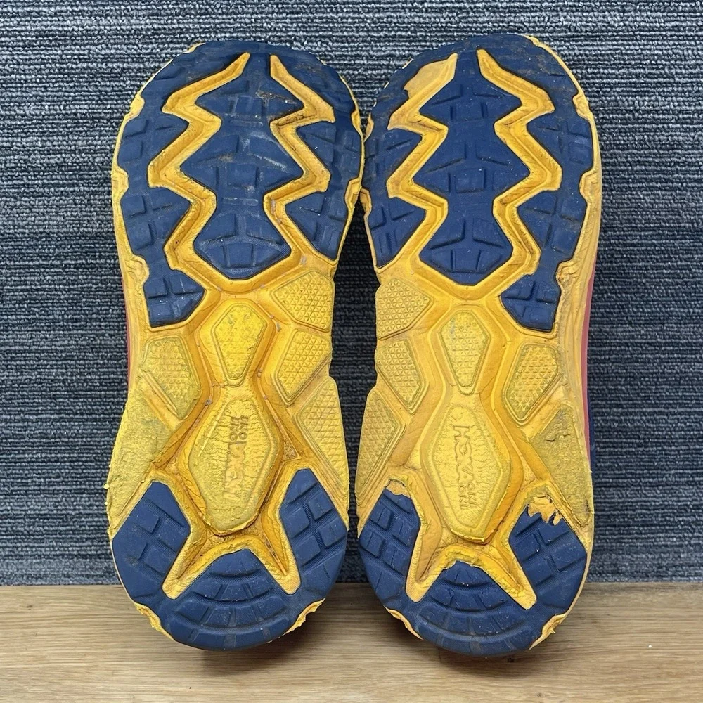 Hoka One One Challenger ATR 6 Shoes Men 11.5 Blue Yellow Trail Running Sneakers